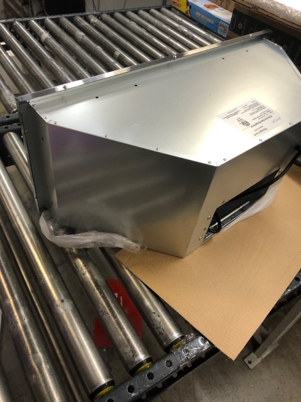 Photo 1 of IKTCH 30 inch Built-in/Insert Range Hood 900 CFM, Ducted/Ductless Convertible Duct, Stainless Steel Kitchen Vent Hood with 4 Speed Gesture Sensing&Touch Control Panel(IKB01-30)---------barely used--------missing some items and hardware 

