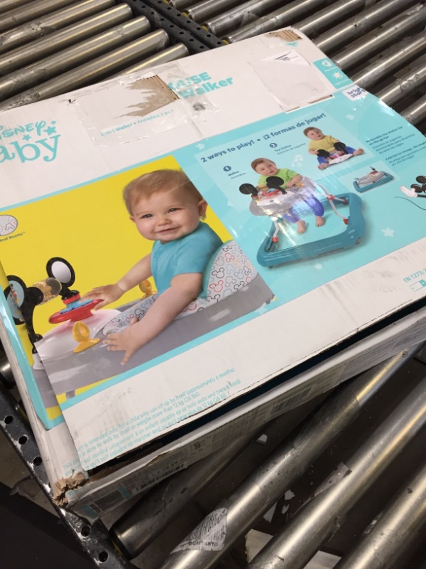 Photo 1 of Bright Starts Mickey Mouse Tiny Trek Walker, Original Bestie, 2-in-1 Walker Ages 6 Months+ Mickey Original Besties-------barely used---------missing some items 
