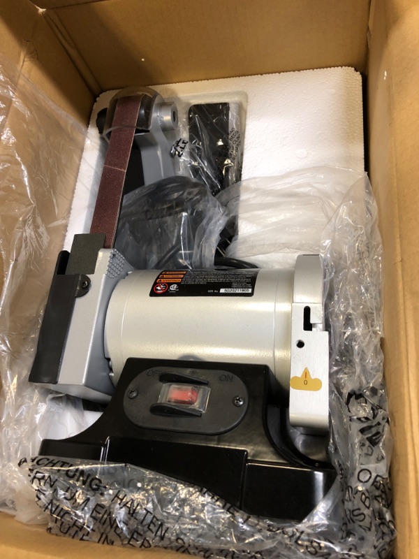 Photo 2 of Allwin Benchtop Mini Disk/Belt Sander, 2.3 Amp, 120-Volt Corded, 1 in. x 30 in. Belt Sander with 5 in. Disc Sander, for wood, metal, plastic, and more