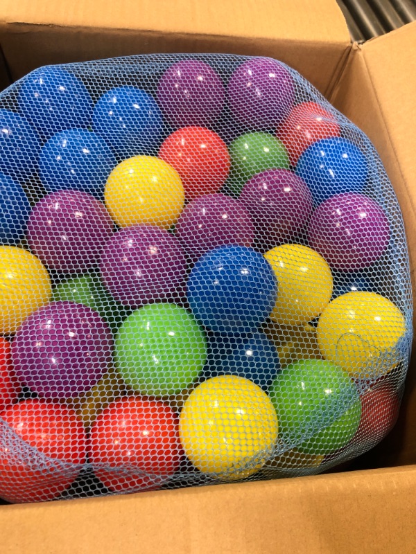 Photo 2 of 200 Ball Pit Balls for Kids – Plastic Ball Refill Pack for Kids | Phthalate and BPA Free Non-Toxic Plastic Ball Pack | Reusable Storage Bag with Zipper – Sunny Days Entertainment