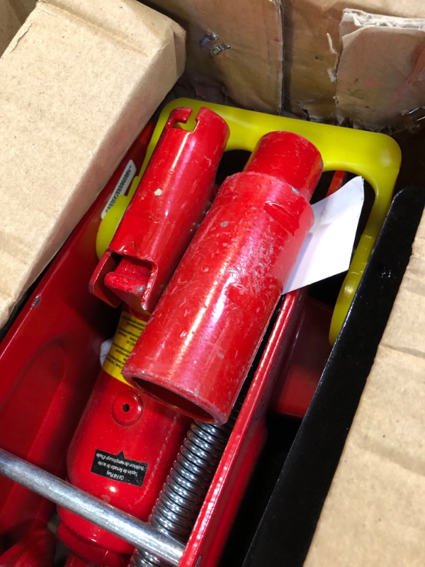 Photo 3 of BIG RED T83006 Torin Hydraulic Trolley Service/Floor Jack with Extra Saddle (Fits: SUVs and Extended Height Trucks): 3 Ton (6,000 lb) Capacity, Red--------scratches on the item due to usage 