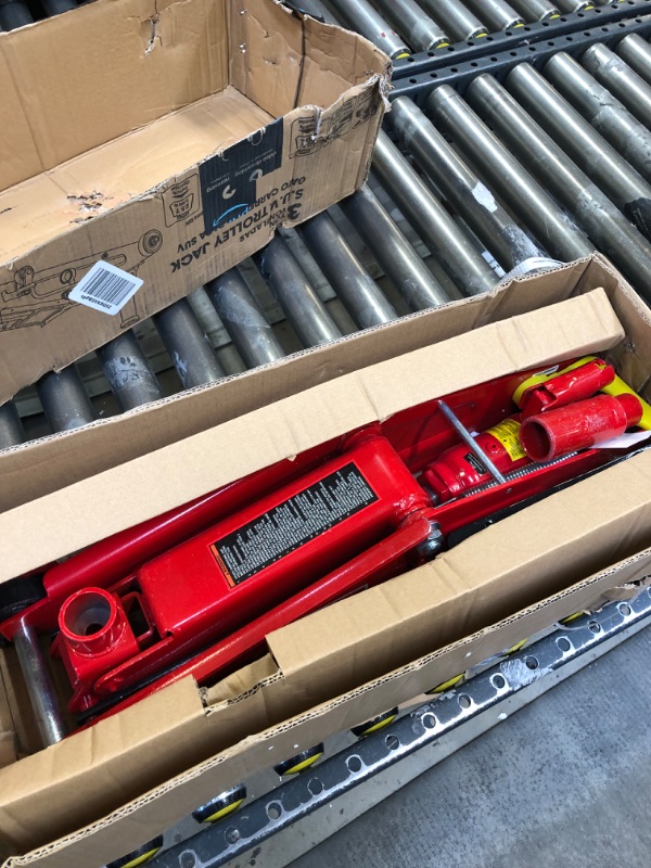 Photo 2 of BIG RED T83006 Torin Hydraulic Trolley Service/Floor Jack with Extra Saddle (Fits: SUVs and Extended Height Trucks): 3 Ton (6,000 lb) Capacity, Red--------scratches on the item due to usage 