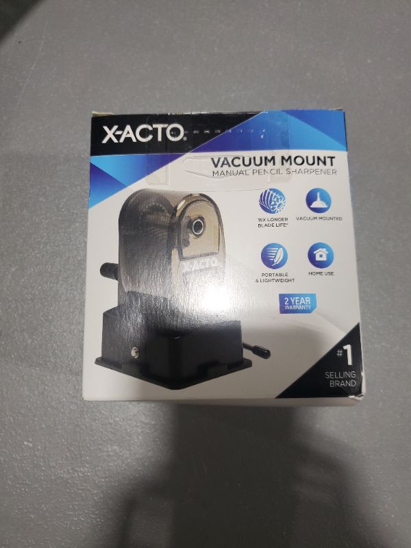 Photo 2 of X-ACTO Bulldog Manual Pencil Sharpener with Vacuum Mount Colors May Vary 1 Count