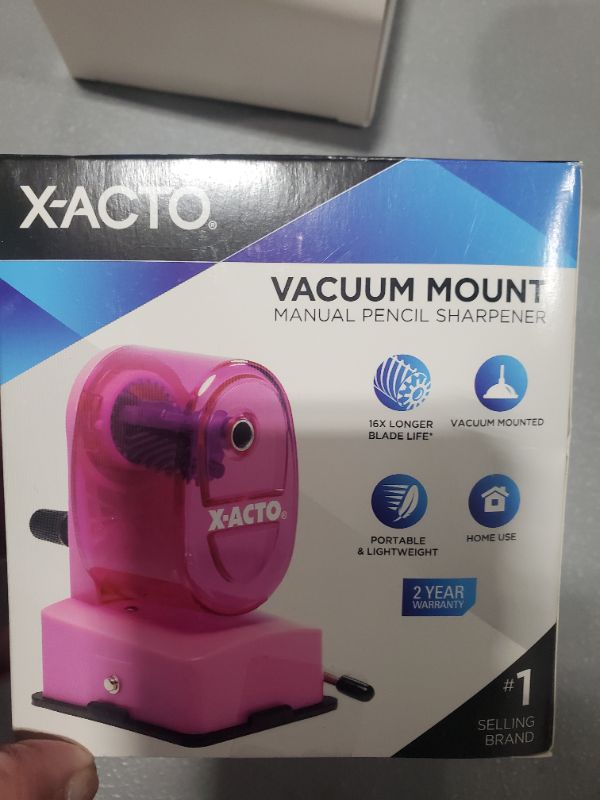 Photo 2 of X-ACTO Bulldog Manual Pencil Sharpener with Vacuum Mount Colors May Vary 1 Count