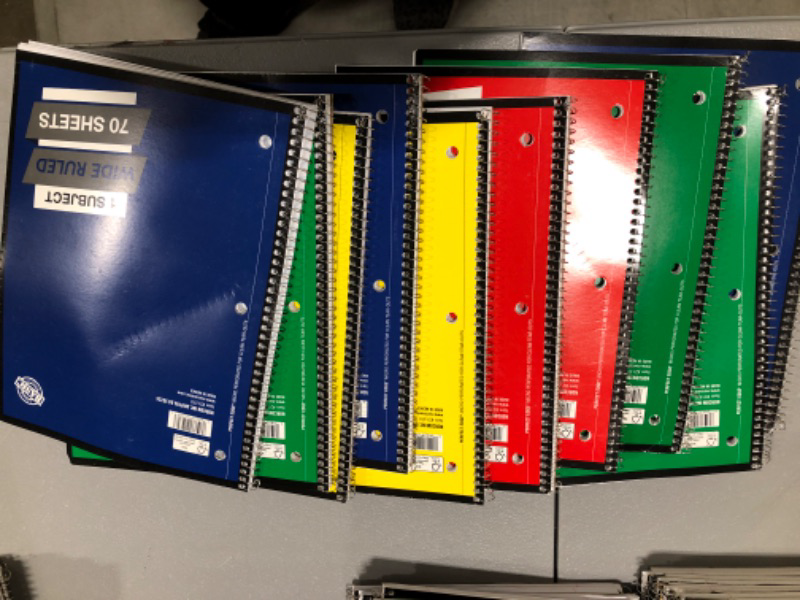 Photo 1 of 10 pack of spiral notebooks- various colors- 1 subject-wide ruled- 70 sheets