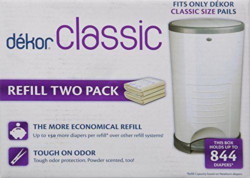 Photo 1 of Dekor Classic Hands-Free Diaper Pail Refills, 2 Refills