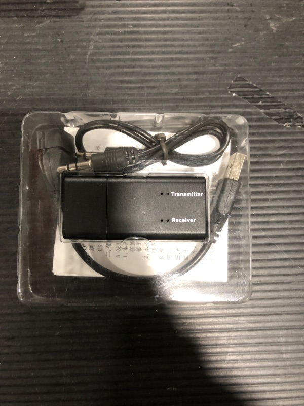 Photo 1 of USB Bluetooth 5.0 Audio Adapter Transmitter Receiver 2 in 1 for Wireless Bluetooth Earbuds Earphones Headphones Connect to Desktop PC TV, Car Home Stereo Sound System (Only for Audio)