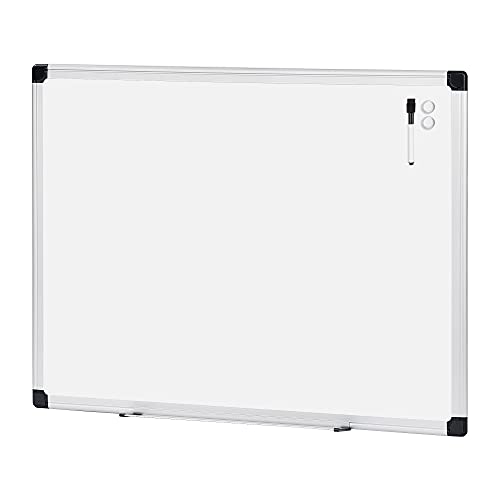 Photo 1 of Amazon Basics Magnetic Dry Erase White Board, 35 x 47-Inch Whiteboard - Silver Aluminum Frame 35" x 47" Magnetic, Aluminum Frame