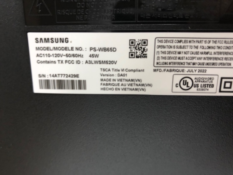 Photo 6 of SAMSUNG HW-B650 3.1ch Soundbar w/Dolby 5.1 DTS Virtual:X, Bass Boosted, Built-in Center Speaker, Bluetooth Multi Connection, Voice Enhance & Night Mode, Subwoofer Included, 2022 HW-B650 Soundbar