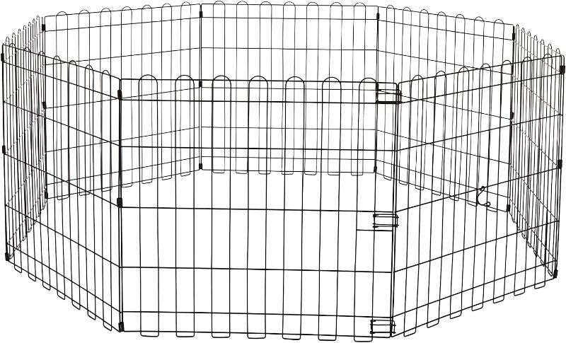 Photo 1 of Amazon Basics Foldable Metal Dog and Pet Exercise Playpen, XS to L Size, With or Without Door
