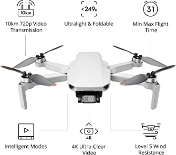 Photo 1 of DJI Mini 2 – Ultralight and Foldable Drone Quadcopter, 3-Axis Gimbal with 4K Camera, 12MP Photo, 31 Mins Flight Time, OcuSync 2.0 10km HD Video Transmission, QuickShots Gray