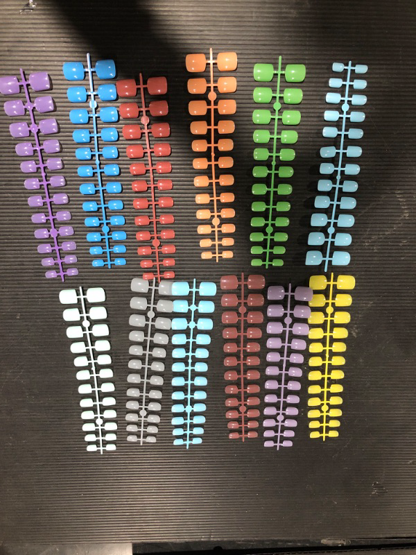 Photo 1 of 12 COUNT PRESS ON TOENAILS MULTI COLOR