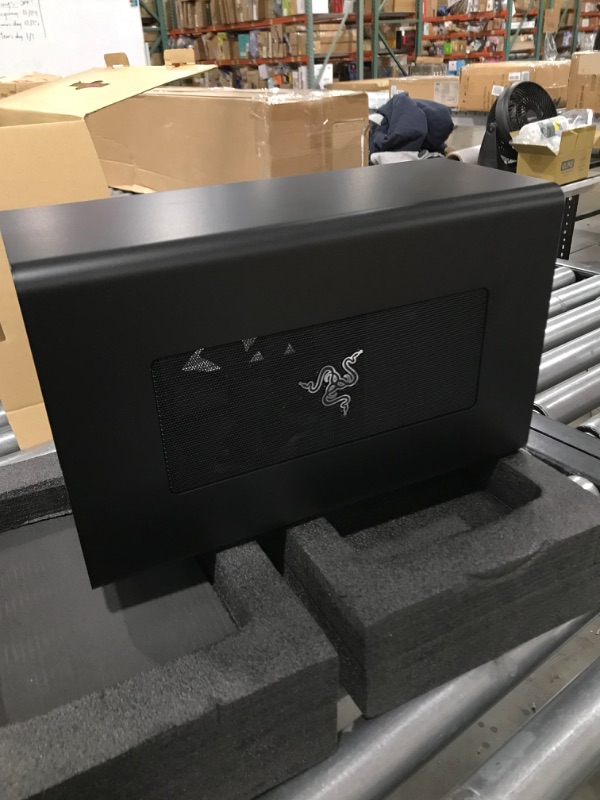 Photo 2 of Razer Core X Aluminum External GPU Enclosure (eGPU): Compatible with Windows & MacOS Thunderbolt 3 Laptops, NVIDIA /AMD PCIe Support, 650W PSU, Classic Black
