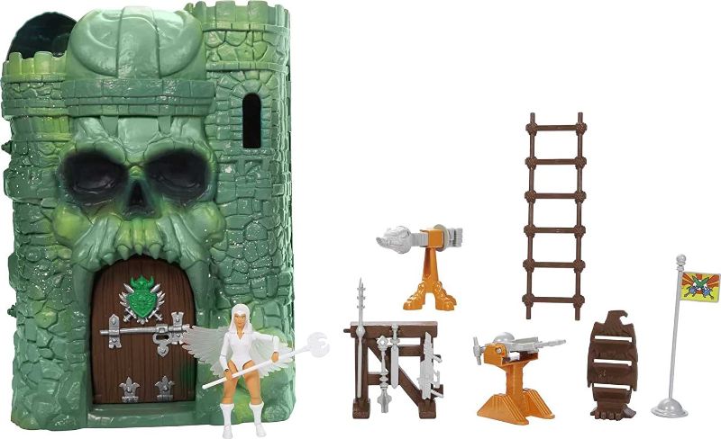 Photo 1 of ?Masters of the Universe Origins Playset Castle Grayskull with Scorceress Action Figure, MOTU Toy Fortress 4 Rooms, Trap Door and Elevator??