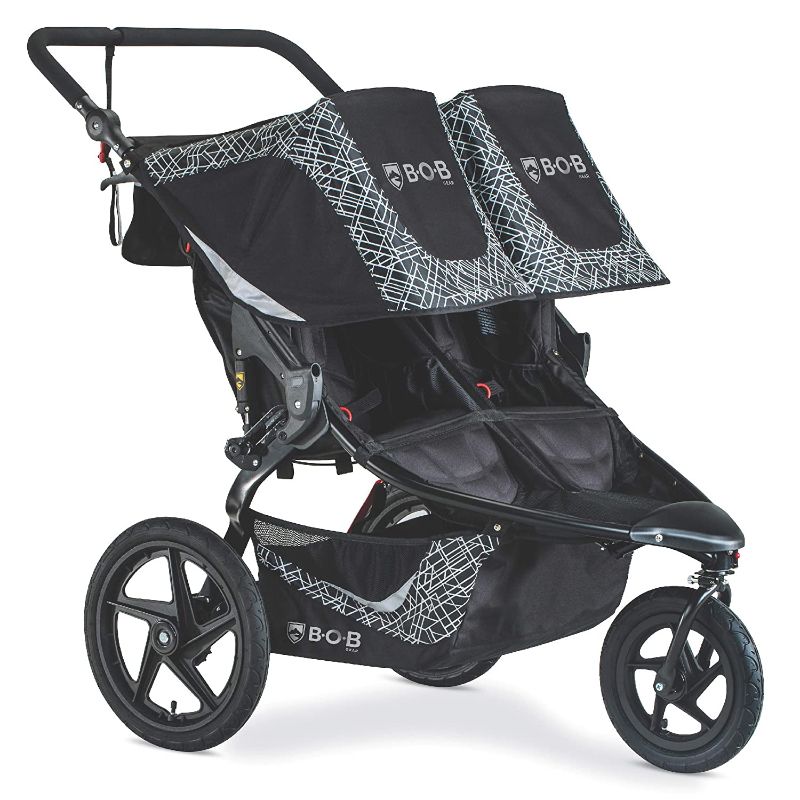 Photo 1 of BOB Gear Revolution Flex 3.0 Duallie Double Jogging Stroller, Lunar Black - Ultra-Reflective Accents