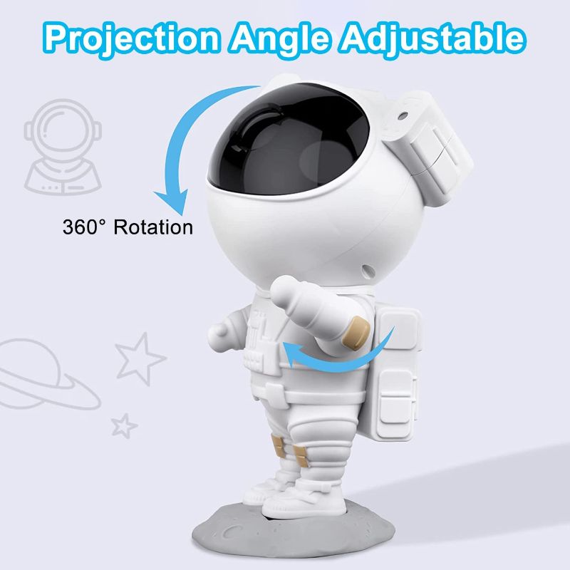 Photo 2 of Astro Alan Galaxy Projector, Astronaut Light Projector for Kids, Star Projector for Bedroom, Nebula Starry Lights with Remote/Timer, Christmas Gifts