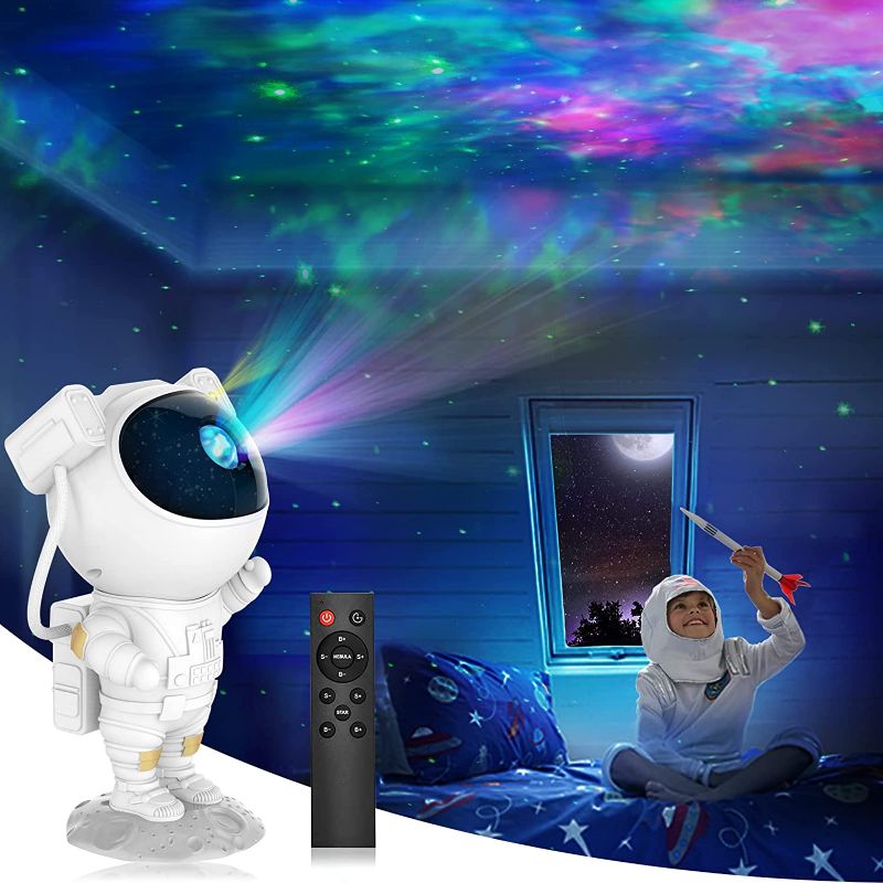 Photo 1 of Astro Alan Galaxy Projector, Astronaut Light Projector for Kids, Star Projector for Bedroom, Nebula Starry Lights with Remote/Timer, Christmas Gifts