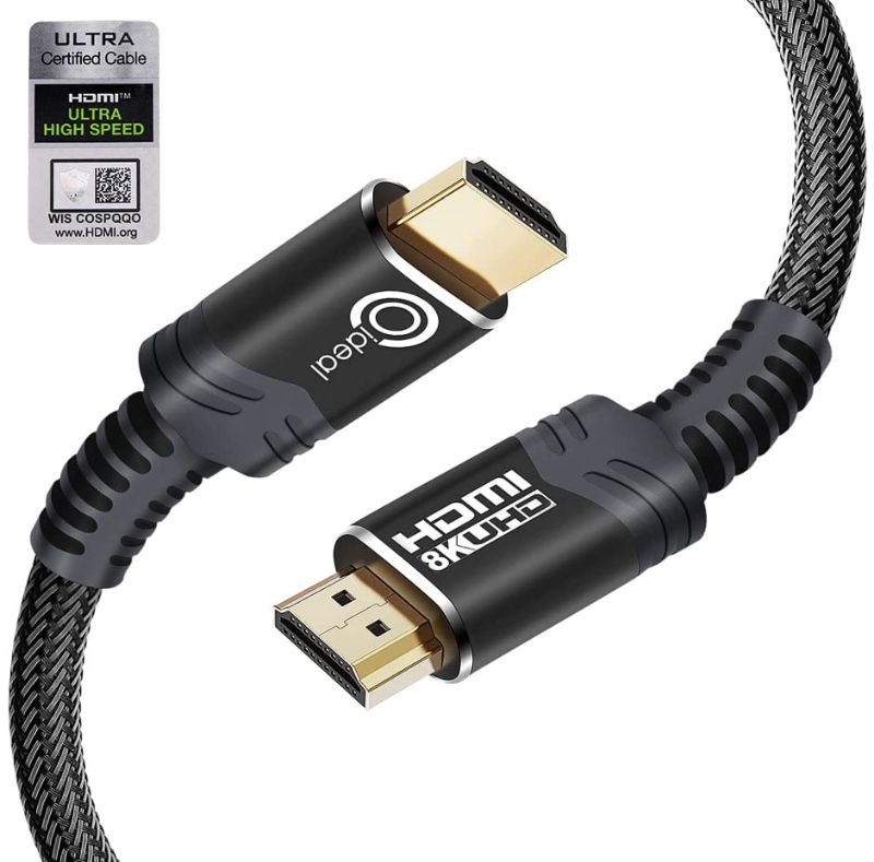 Photo 1 of Limited-time deal: Coideal 8K HDMI 2.1 Certified Cable 6FT 2M Long Ultra High Speed 48Gbps Nylon Braided HDMI Cord eARC HDR Compatible with Dolby Vision Roku TV