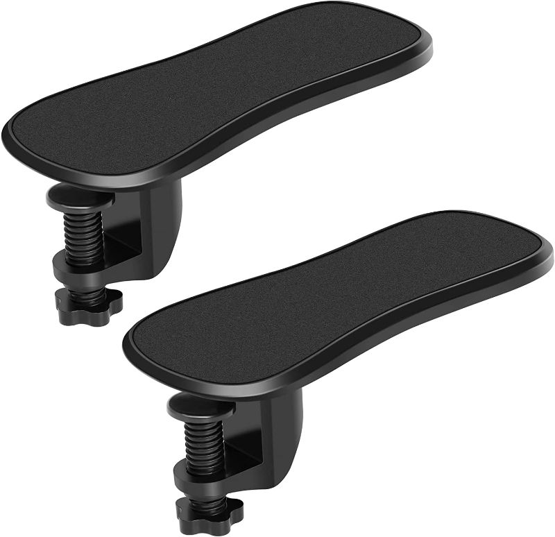 Photo 1 of Computer Arm Rest for Desk, Ergonomic Desk Arm Support, Adjustable Armrest Wrist Support Rotating Arm Rest Extender, 