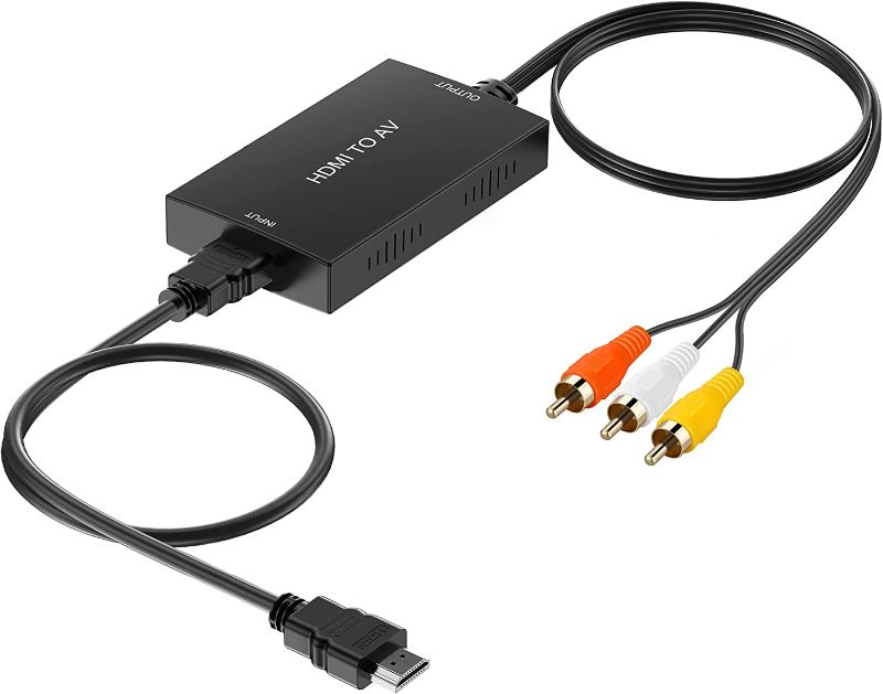 Photo 1 of HDMI to RCA, HDMI to Older TV Adapter Compatible for Fire Stick, Roku, Apple TV, Xiaomi Mi Box, Android TV Box, DVD, Blu-ray Player ect.?HDMI to AV Converter?
