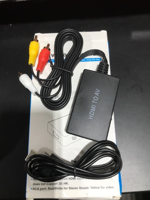 Photo 2 of HDMI to RCA, HDMI to Older TV Adapter Compatible for Fire Stick, Roku, Apple TV, Xiaomi Mi Box, Android TV Box, DVD, Blu-ray Player ect.?HDMI to AV Converter?
