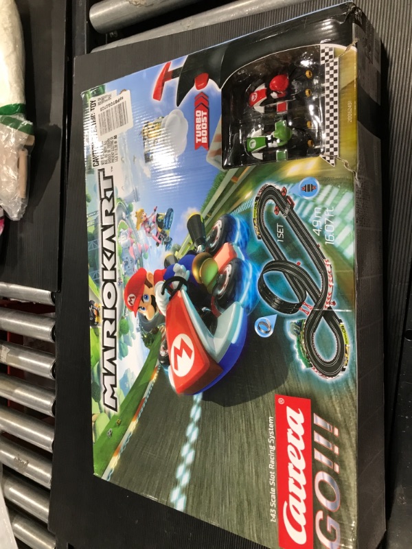 Photo 2 of  Official Licensed Mario Kart Battery Operated 1:43 Scale Slot Car Racing Toy Track Set with Jump Ramp
