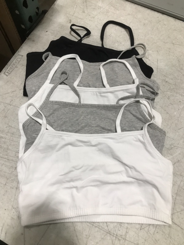 Photo 1 of 5pk sports bras, grey, white & black - 36