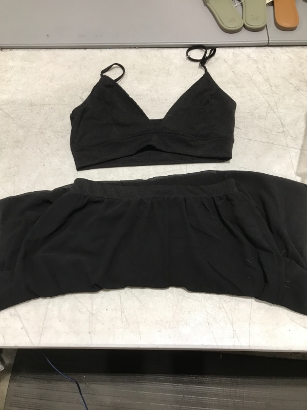 Photo 1 of 2 piece woman's outfit, bikini top with sheer bottoms - XL