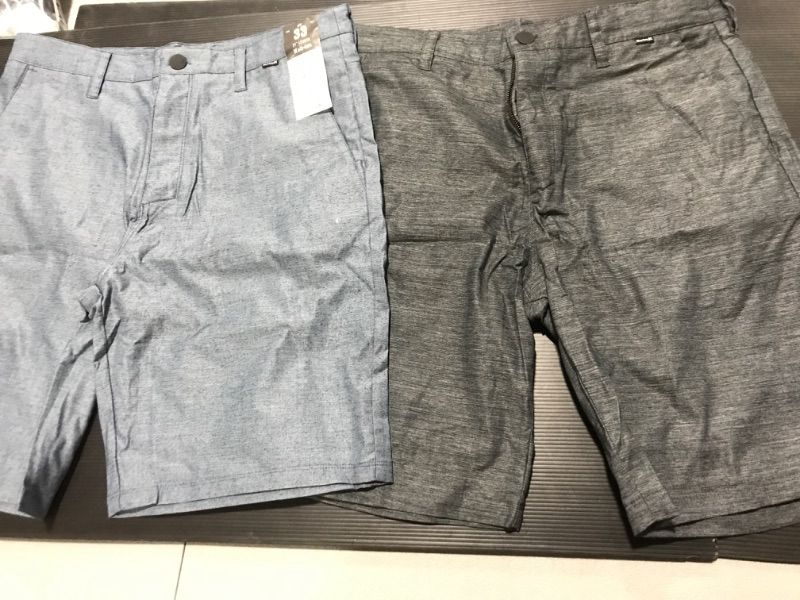 Photo 1 of 2 PAIRS OF MENS HURLEY SHORTS SHORTS SIZE 33