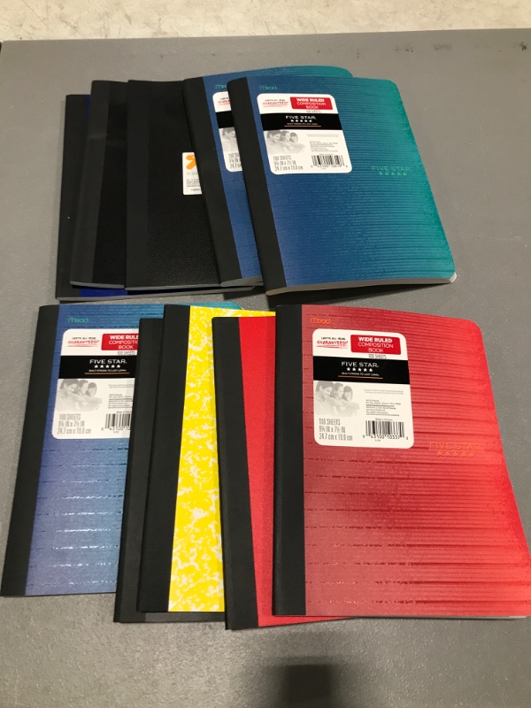 Photo 1 of 10 PACKWide Ruled Red Flexible Cover Composition Notebook - up & up
COLORS VARY!!!!