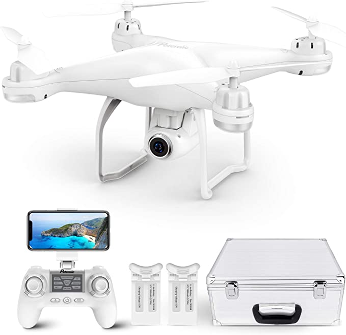 Photo 1 of Potensic T25 Drone with 2K Camera for Adults, RC FPV GPS Drone with WiFi Live Video, Auto Return Home, Altitude Hold, Follow Me, Custom Flight Path, 2 Drone Batteries and Carrying Case
