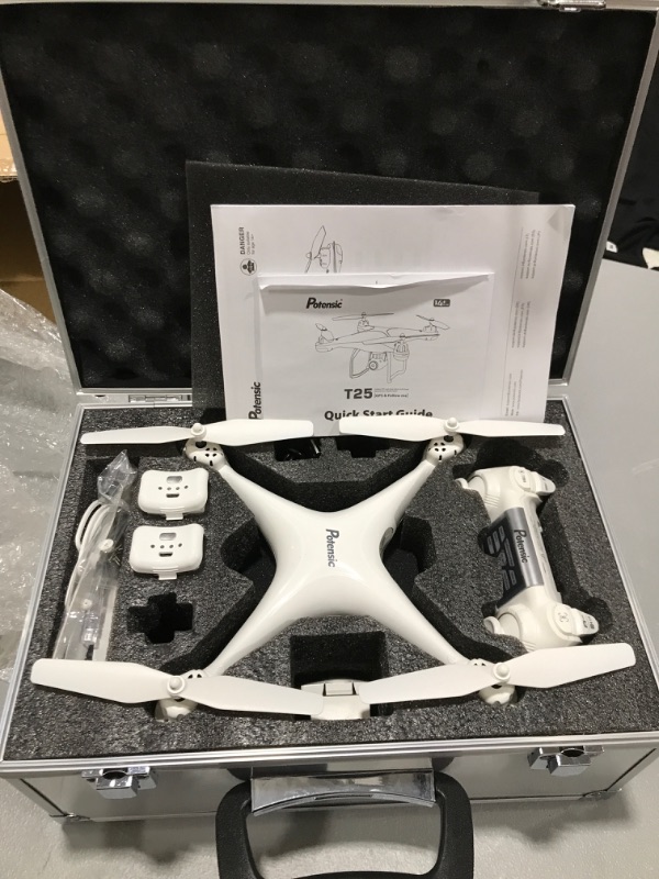 Photo 2 of Potensic T25 Drone with 2K Camera for Adults, RC FPV GPS Drone with WiFi Live Video, Auto Return Home, Altitude Hold, Follow Me, Custom Flight Path, 2 Drone Batteries and Carrying Case
