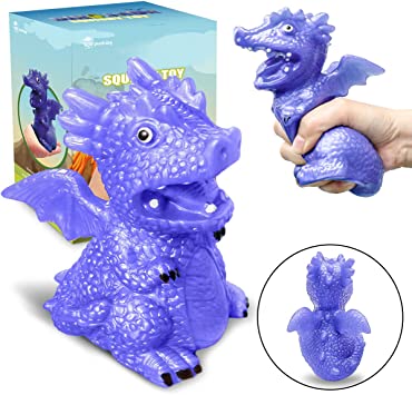 Photo 1 of (2) Dragon Stress Toy - Ceiling Sticky Balls, Squishies Mochi Stress Reliever Anxiety Fidget Toys, Christmas Birthday Gift for Kids Age 3+ Years Old