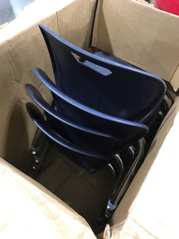 Photo 2 of Learniture Shapes Series School Chair, 12" Seat Height, Navy, LNT-INM3012NV-SO (Pack of 4)
