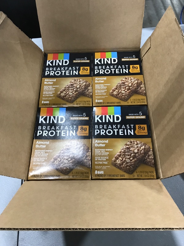 Photo 2 of (8 Pack)Kind Almond Butter Breakfast Bars 4/1.76 Oz. best byb 02/12/2023
