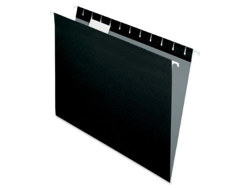 Photo 1 of Hanging File Folders, Black, PK25
