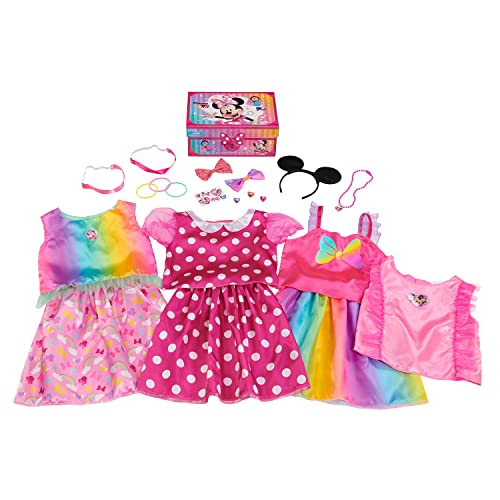 Photo 1 of Disney Junior Minnie Mouse Bowdazzling Dress-up and Pretend Play Trunk, Fits Sizes 4-6X, Kids Toys for Ages 3 up, Amazon Exclusive size 4-6x
