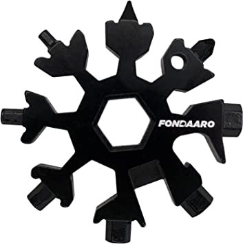 Photo 1 of 2 PACK Fondaaro 18-in-1 Snowflake Stainless Multi tool - Pocket Keychain - Mini Screwdriver - Box Cutter - Bottle Opener - Cool Dads Gifts and Gadgets for Men
