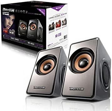 Photo 1 of ROYCHE MR-1200 USB Powered Speaker 2ch 3D Stereo Laptop, Desktop, Tablet - gray
