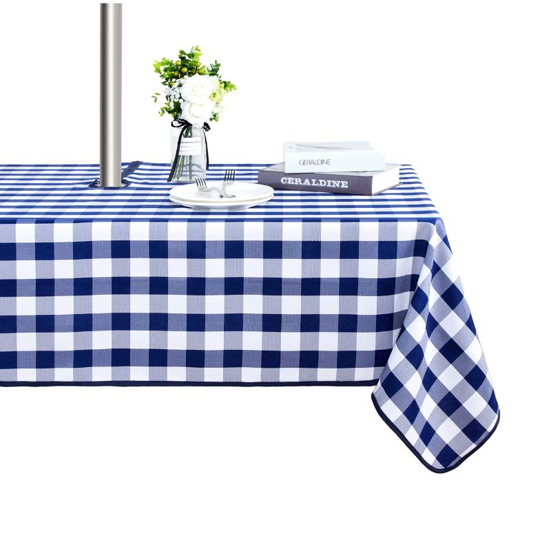 Photo 1 of  Tablecloth Square - 100% Waterproof Spill proof Stain Resistant Wipeable  Table Cloth for Outdoor Picnic Kitchen Dining, 60 x 60 Inc