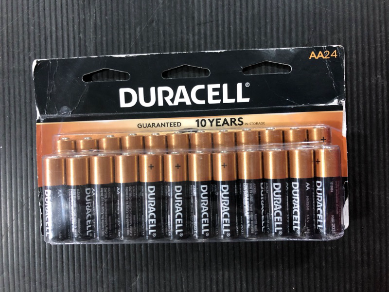 Photo 2 of Duracell - CopperTop AA Alkaline Batteries - long lasting, all-purpose Double A battery for household and business - 24Count