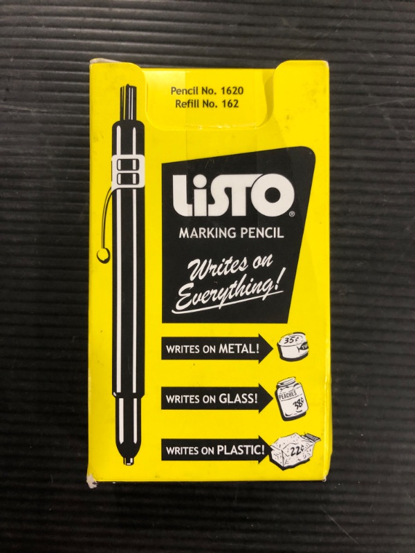 Photo 1 of Listo Mechanical Marking Pencils, Refillable, Black Barrel, Pack Of 12
