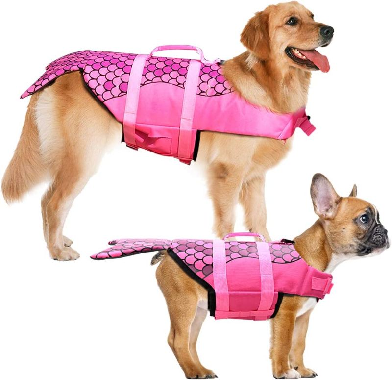 Photo 1 of [Size M] Durable Dog Life Jacket- Mermaid