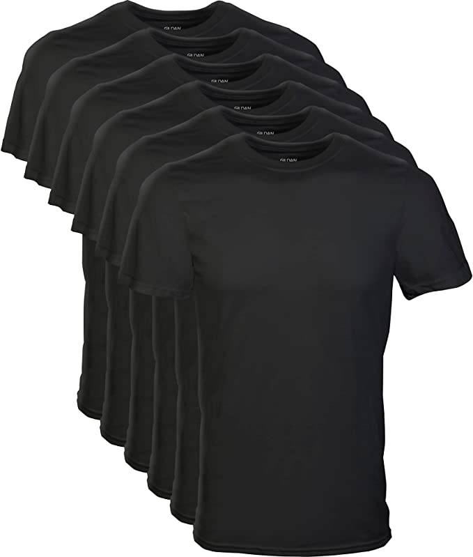 Photo 1 of 6 pack gildan Black T-shirts size L 42-44