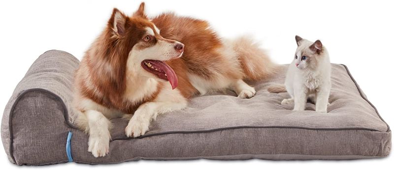 Photo 1 of 5In Large Orthopedic Dog Bed for Medium,Large Dog with Pillow Washable Dog Bed, Chew Proof Crate Mat, Pet Beds for Large Dogs Clearance (XX-Large)
