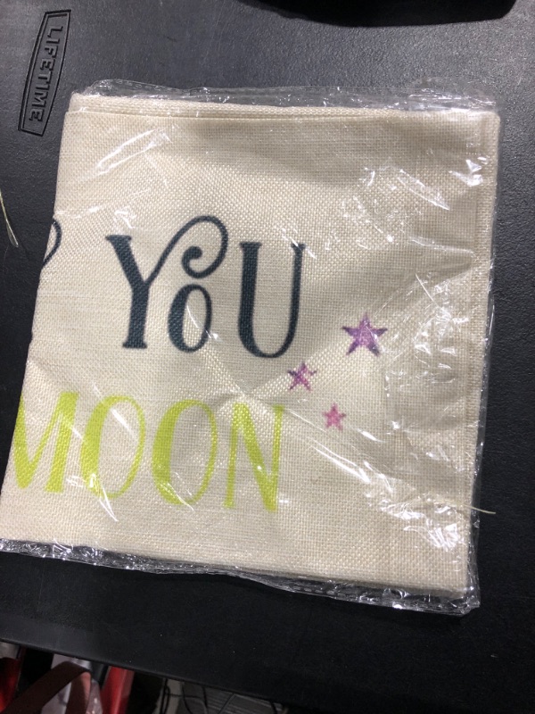 Photo 1 of "I LOVE YOU TO THE MOON AND BACK...." PILLOW COVER 