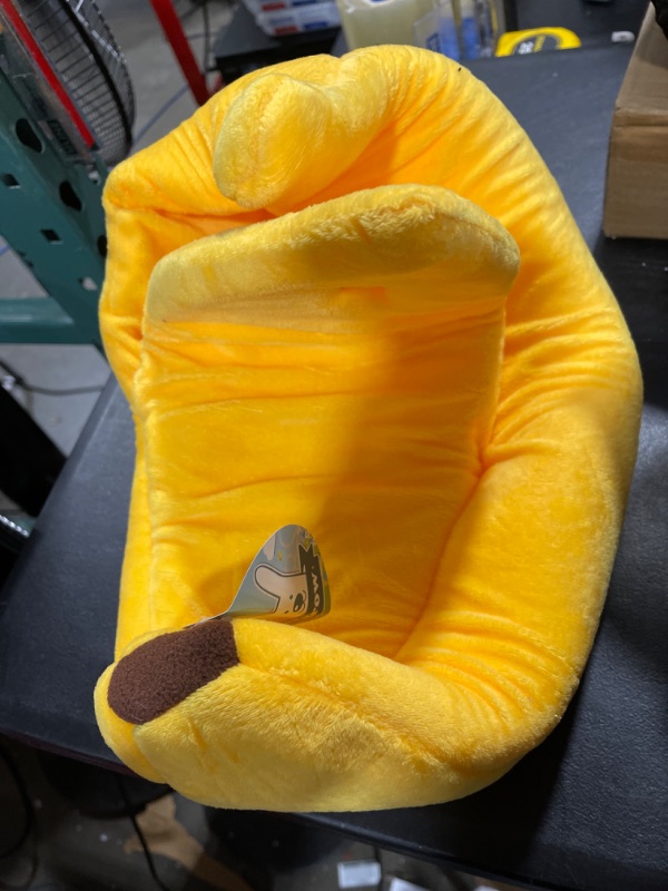 Photo 2 of · Petgrow · Cute Banana Cat Bed House Medium Size, Christmas Pet Bed Soft Cat Cuddle Bed, Lovely Pet Supplies for Cats Kittens Rabbit Small Dogs Bed,Yellow MEDIUM - Fit Pets Within 6 lbs Banana