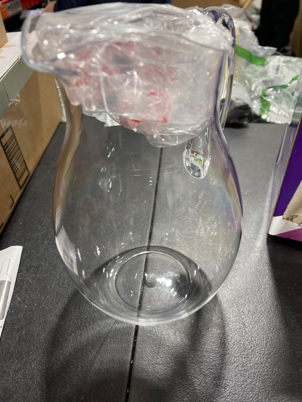 Photo 2 of Amazing Abby - Bubbly - Acrylic Pitcher (72 oz), Clear Plastic Water Pitcher with Lid, Fridge Jug, BPA-Free, Shatter-Proof, Great for Iced Tea, Sangria, Lemonade, Juice, Milk, and More
