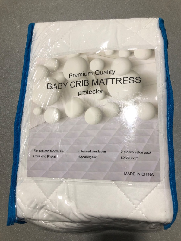 Photo 2 of 2 Pack Waterproof Crib Mattress Protector