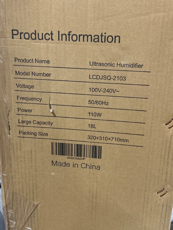 Photo 4 of [LCD-2103] LACIDOLL Humidifiers for Large Room Whole-House Style Commercial&Industrial Humidifier 2000 sq.ft, 4.8Gal/18L Plant Humidifier Wide Spray Nozzle Cool Mist Ultrasonic Humidifier Top Fill Humidifier for Home Dual 360° Nozzles 3 Speed
